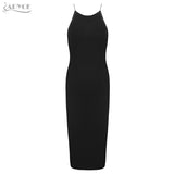 Sexy Backless Halter Hollow Out Spaghetti Strap Dress