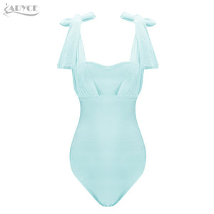 Jumpsuits Sexy White Lace Bow Sleeveless Skinny Rompers Bodysuit