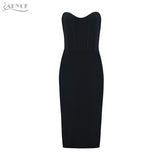 Knee-Length, Strapless Sleeveless Bodycon Dress