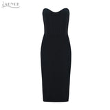 Knee-Length, Strapless Sleeveless Bodycon Dress