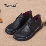 Tastabo Genuine Leather Flat Flats Hand-Sewing Shoes