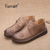 Tastabo Genuine Leather Flat Flats Hand-Sewing Shoes
