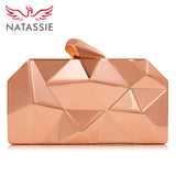NATASSIE Women Clutch Evening Clutch Metallic Wedding Party Clutch Purses