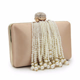 NATASSIE Pearl Tassel Women Clutch Bag