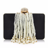 NATASSIE Pearl Tassel Women Clutch Bag