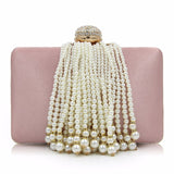 NATASSIE Pearl Tassel Women Clutch Bag