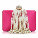 NATASSIE Pearl Tassel Women Clutch Bag