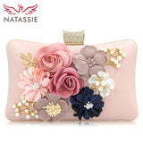 Natassie Women Clutches Beauty Flower Evening Diamond Clutch Lady Wedding Bag
