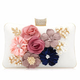 Natassie Women Clutches Beauty Flower Evening Diamond Clutch Lady Wedding Bag