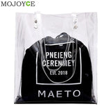 MOJOYCE Transparent PVC Bags Women Drawstring Bag