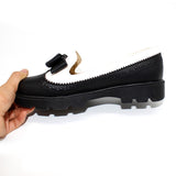 Slip On Flat Cute Bow Tie Lace Shallow Mouth Ladies Platform Shoes
