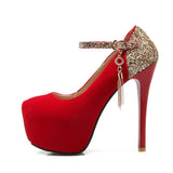 Pumps Platform Super High Heeled Bride Party Wedding Footwear Shoes