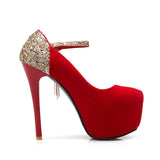 Pumps Platform Super High Heeled Bride Party Wedding Footwear Shoes