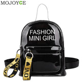 Transparent Female Backpack Clear PVC  Rucksack
