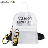 Transparent Female Backpack Clear PVC  Rucksack