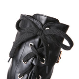 Sexy High Heels Knee-High Boots Platform Winter add Fur Snow Boot Female