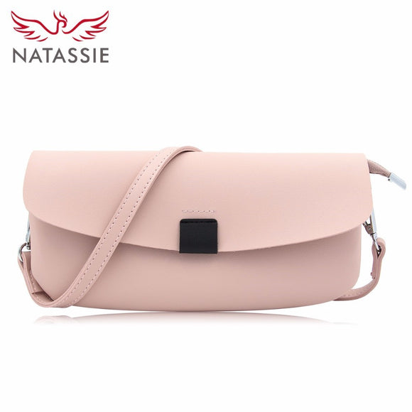 NATASSIE Women Clutch Ladies Solid Crossbody Shoulder Bags Female Clutch Bag